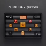 ZOMOPLUS X BugerWork keycap box with magnetic adapter, compatible with large and vertical keycaps.