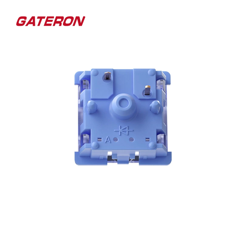 Bottom view of Gateron CJ Linear Switch, compatible with 5-pin MX keyboards, built for fast and smooth actuation.