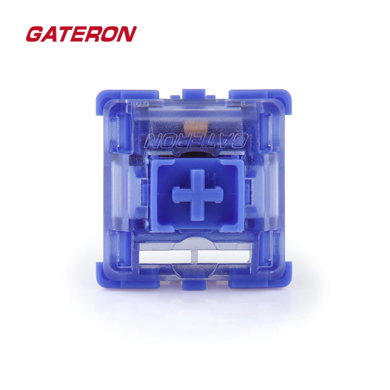 Gateron CJ Wall Stem Linear Switch top close-up: showcasing the self-lubricating stem, housing design, and overall switch architecture