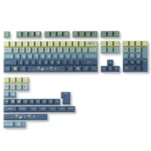 XVX Spacecraft Keycaps diagram illustrating key sizes and profiles, compatible with 61/68/84/87/100/104/108 key layouts