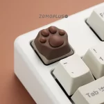 Siamese Cat Paw Keycap displayed on the ESC key, demonstrating its perfect fit and adorable design.