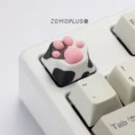 ZOMOPLUS Tuxedo Cat Paw keycap installed on the ESC key, showing off its playful design and compatibility with MX switches.