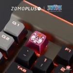 ZOMOPLUS One Piece Ace Keycap installed on ESC key adds anime character touch, showcasing Ace's strength.