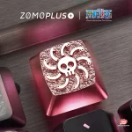 Side view of ZOMOPLUS Boa Hancock Keycap on keyboard, emphasizing its anime character influence and quality.