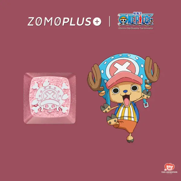 Officially licensed ZOMOPLUS Chopper Keycap with anime details, perfect for collectors wanting to enhance keyboard aesthetics.