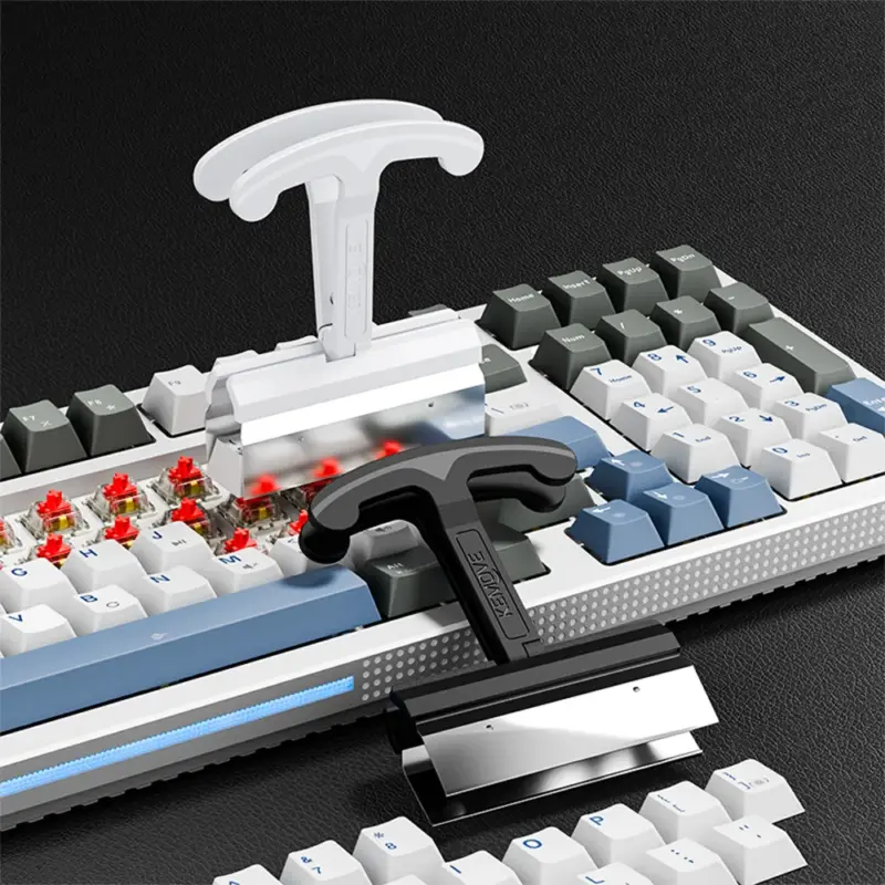 kemove-p11-keycap-puller-white-and-black KEMOVE P11 4-Key Keycap Puller in both black and white colors, showing the sleek design and functional design.
