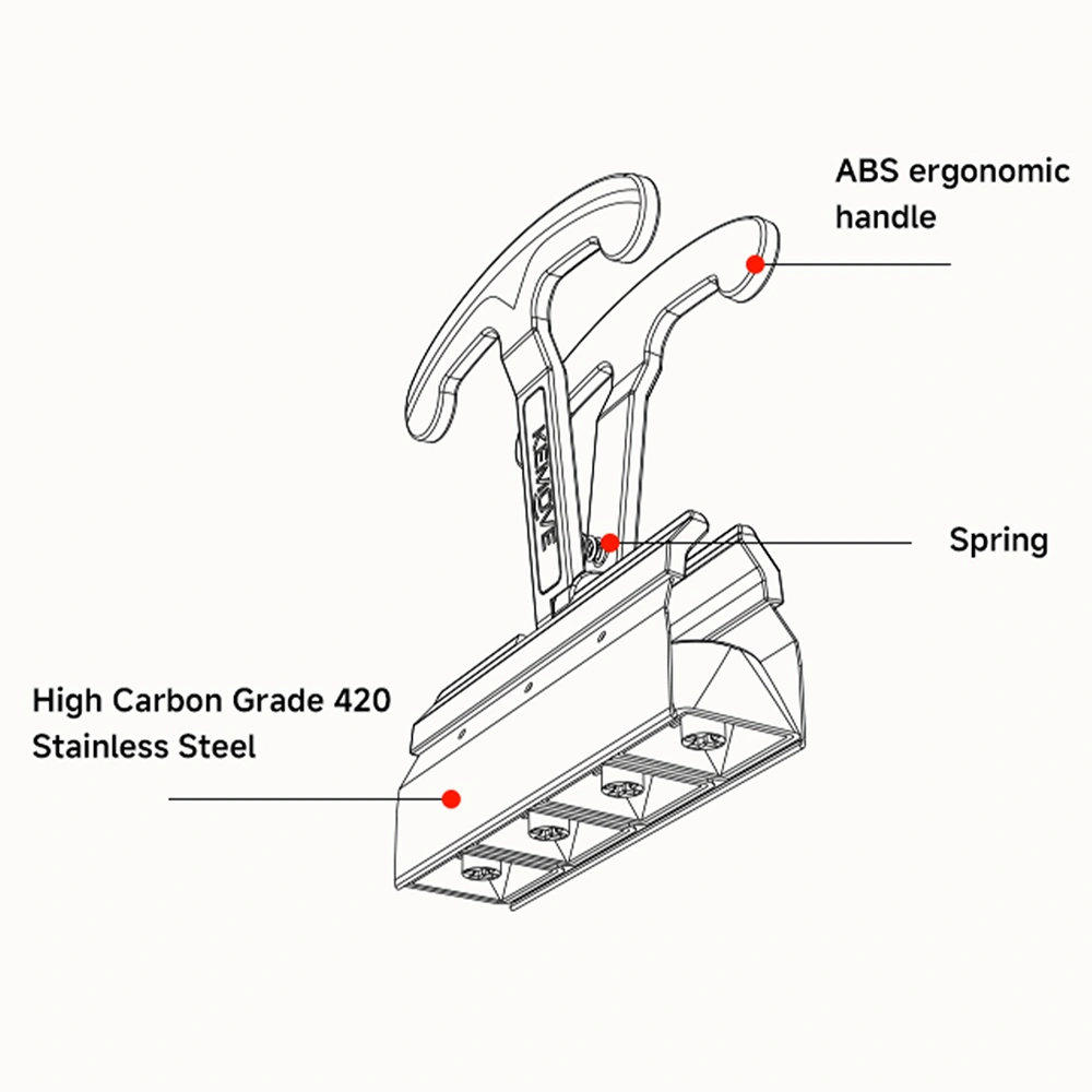 KEMOVE P11 Keycap Puller construction, featuring high-quality stainless steel and ABS for strength.