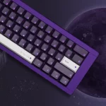 Unique moon phase keycap set for mechanical keyboards in Twilight Violet with five-sided dye sublimation