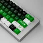 Green and black SINOKEY Viruses Theme keycap set, perfect for gaming setups with a contamination-inspired design