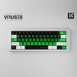 SINOKEY Viruses Theme PBT Keycap Set, featuring a biohazard-inspired design in black and toxic green