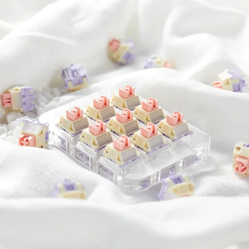 Kailh x Ainbell Belle Linear Switches debut in creamy macaron color palette