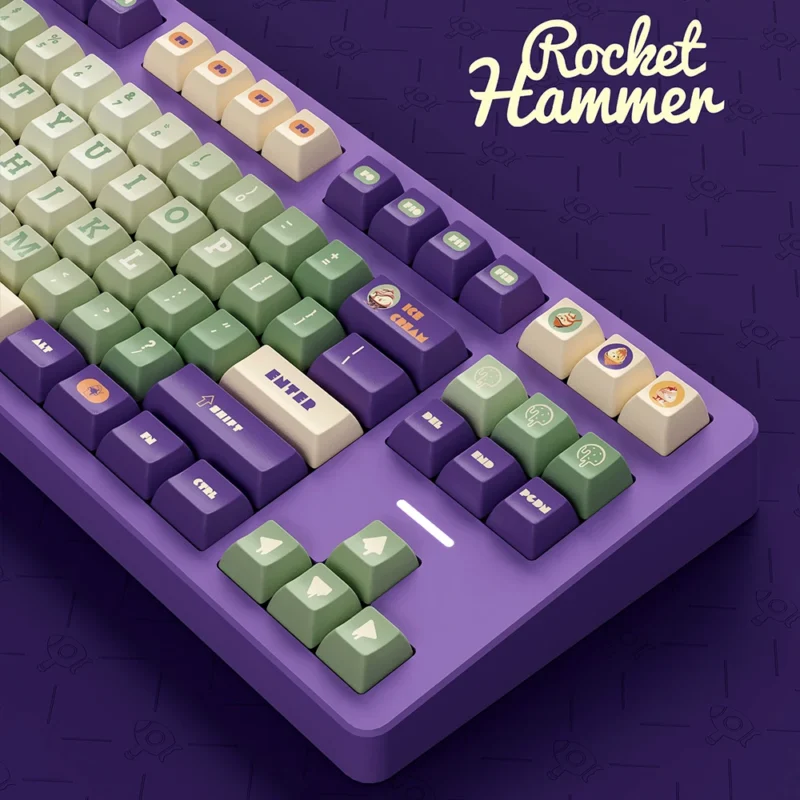 Rocket Hammer Ice Cream KCA keycap set with KCA profile design.