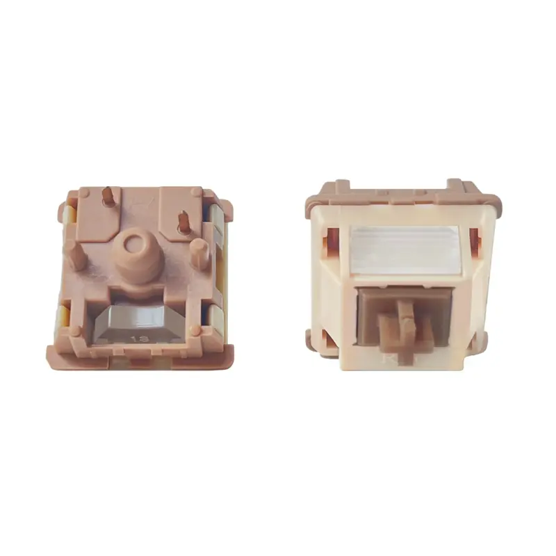 Tiramisu linear switch with light actuation and smooth keystroke.
