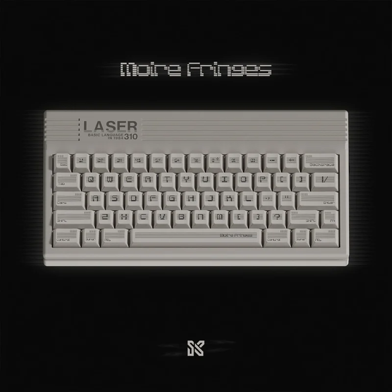 sinokey moire pattern white retro keycap set, cherry profile, durable PBT material
